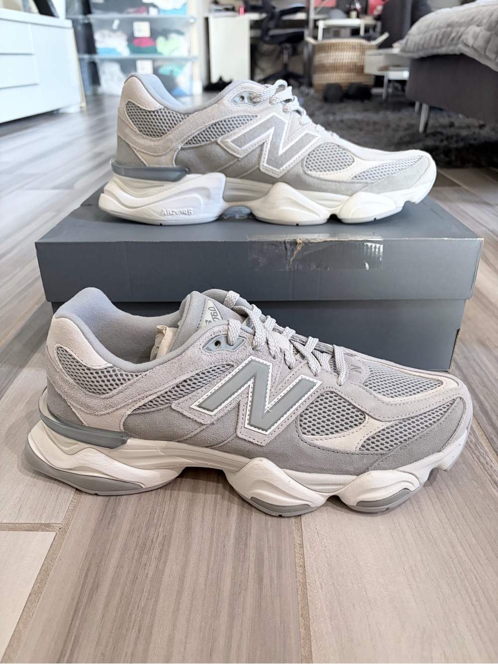 Men's New Balance 9060 Shoes - Slate Grey Raincloud U9060ERD